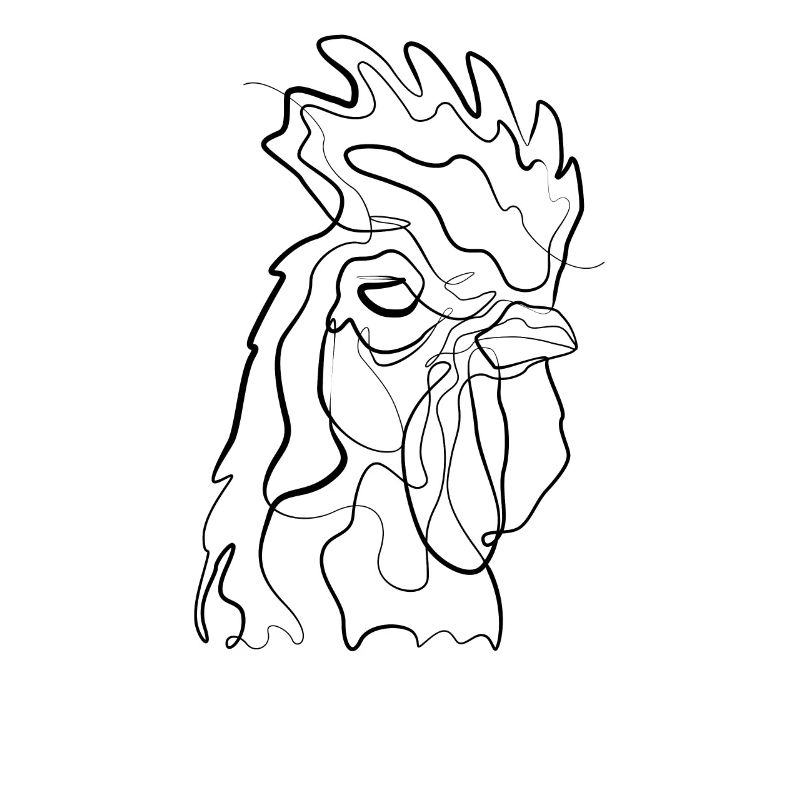 Hahn - one line drawing