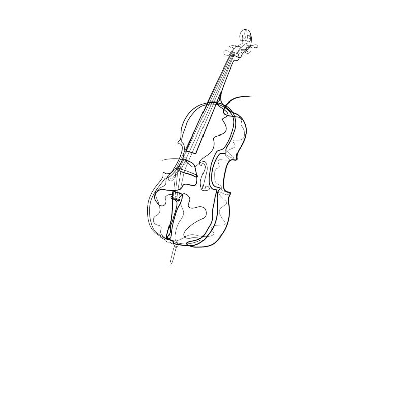 Cello - one line drawing