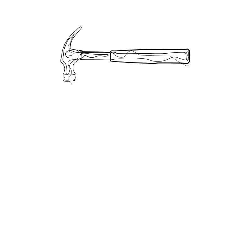 Hammer artisan - one line drawing