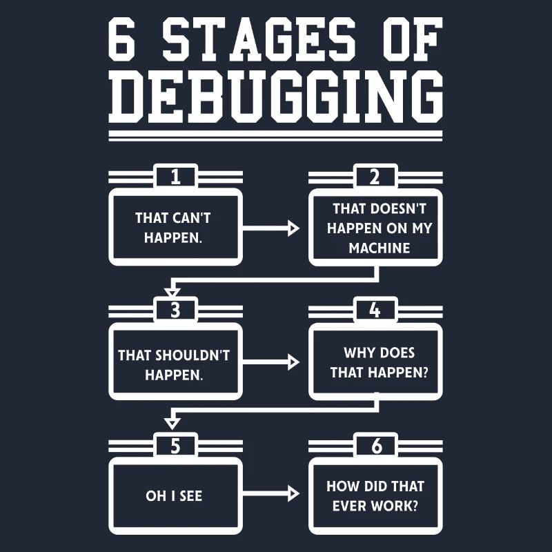 6 Stages of Debugging Programmer Software