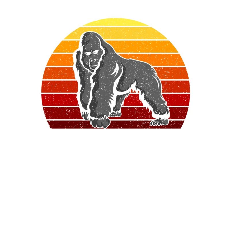 Retro 70s 80s gorilla monkey silverback