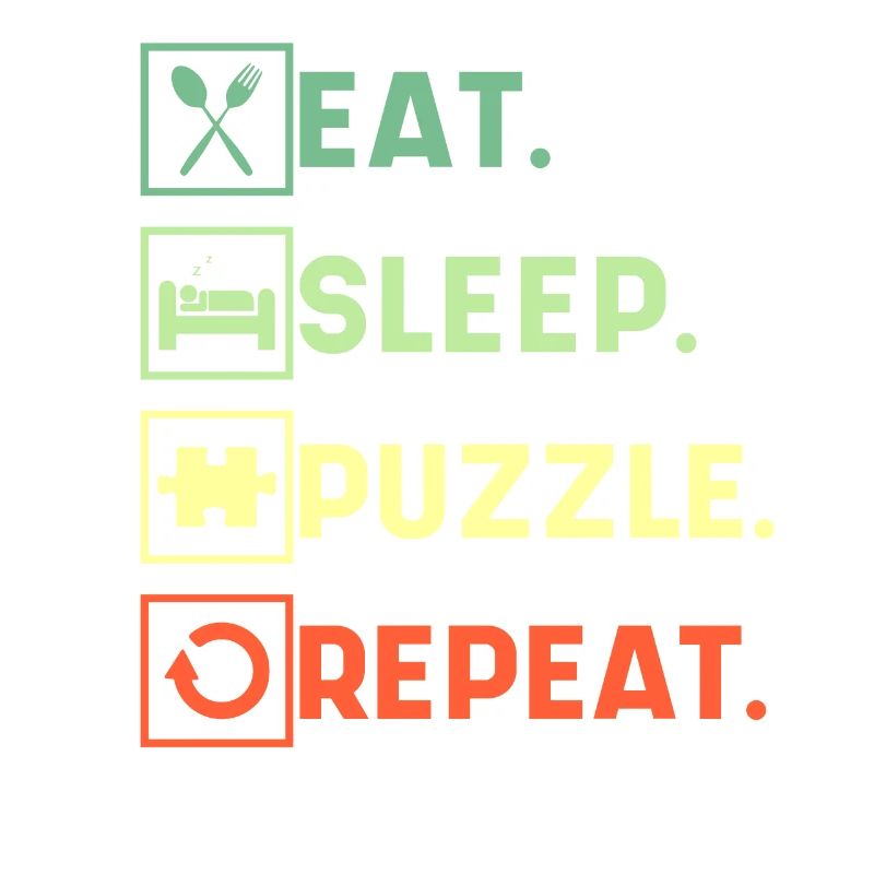 Eat Sleep Puzzle Repeat Puzzle Bild Spiel