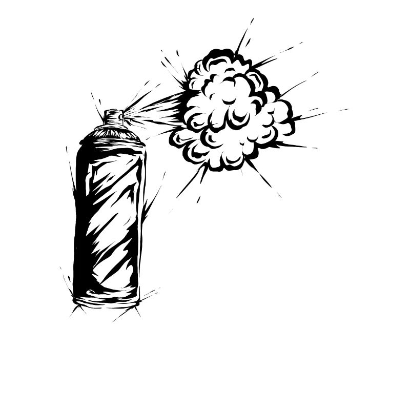 Graffiti spray can