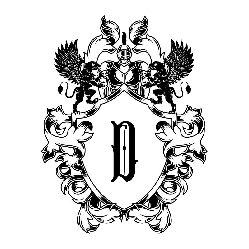 D Buchstabe Wappen