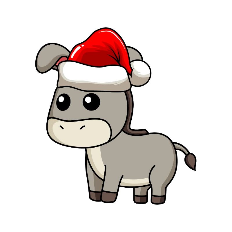 Esel Comic Weihnachten