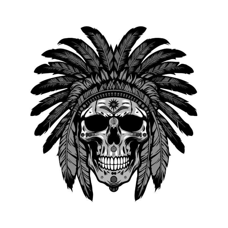 Apache Totenkopf Indianer Häuptling