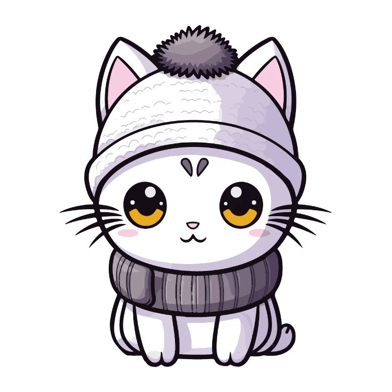 Bande dessinée d’hiver de chat