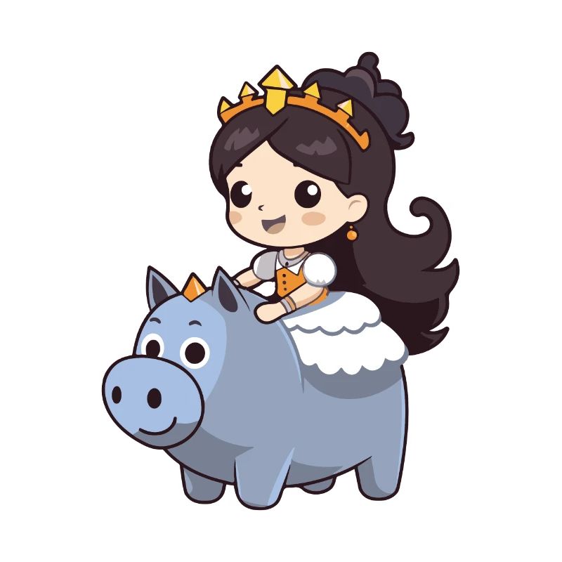 Bande dessinée de cochon de princesse