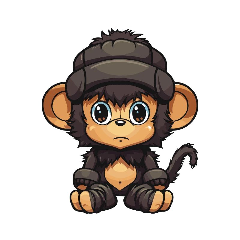 Monkey Winter Animal Baby Comic