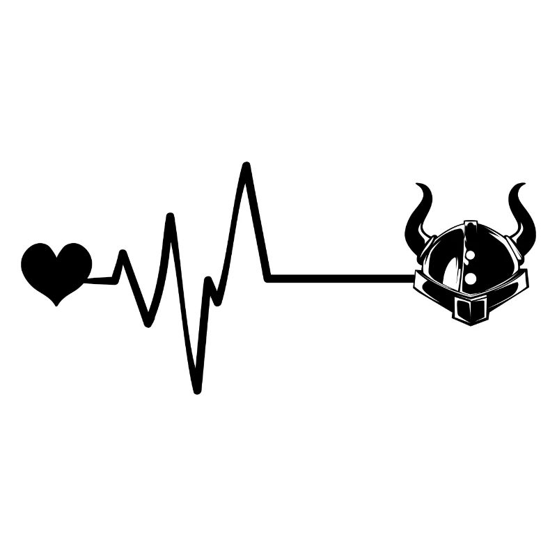 Wikinger Helm Puls Herz Liebe Valhalla