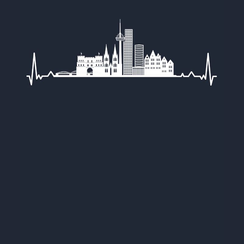 Köln - Kölner Skyline Herzfrequenz - Geschenkidee