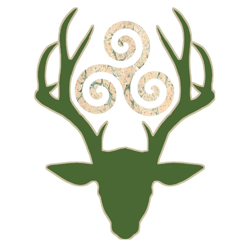Celtic symbol 1 e 1 with deer