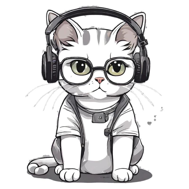 Chat à lunettes