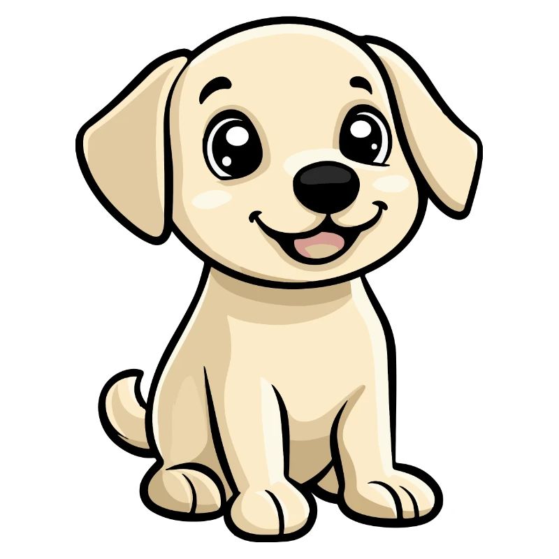 Labrador Chien Bande Dessinée Mignon