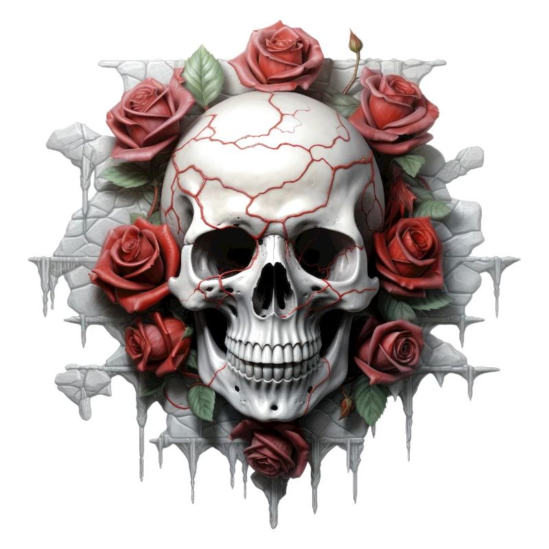 Gothic Blumenkunst Grafik Modedesign