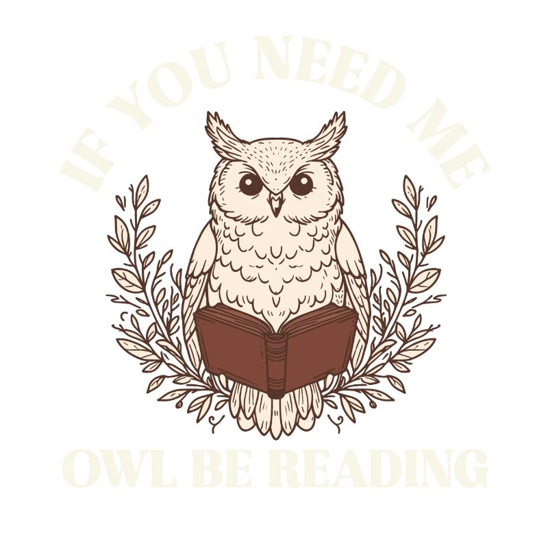 Wenn Du Mich Suchst, Eule Mit Buch