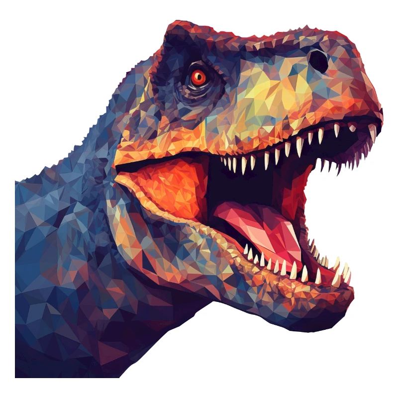 Dinosaurier T-Rex im Polygon-Stil