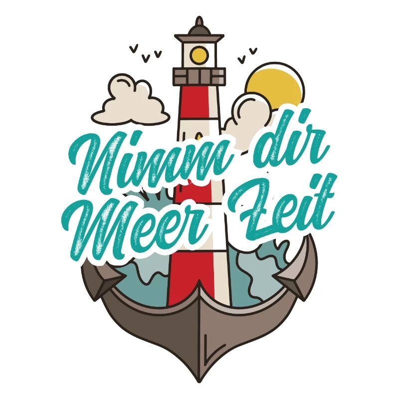 Nimm Dir Meer Zeit Nordsee Geschenk Leuchtturm