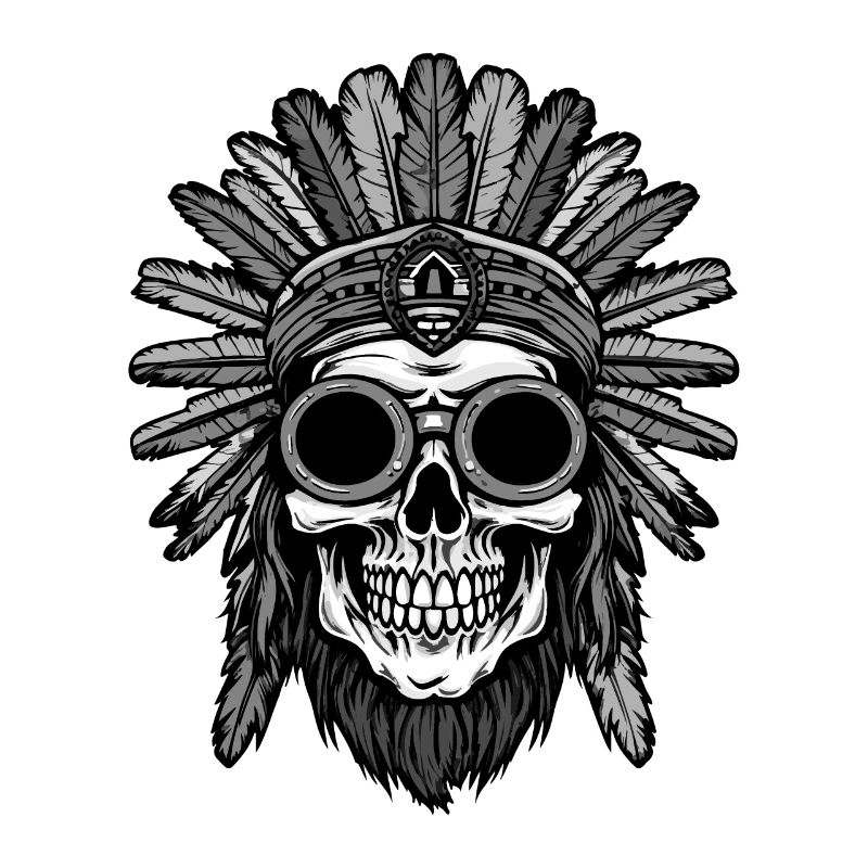 Crâne d'Apache indien