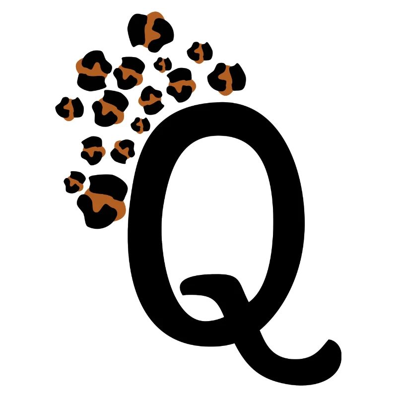 Letter q leopard patterns