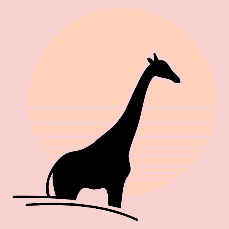 Giraffe vor Sonne