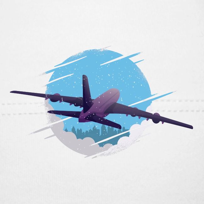 Airplane at night