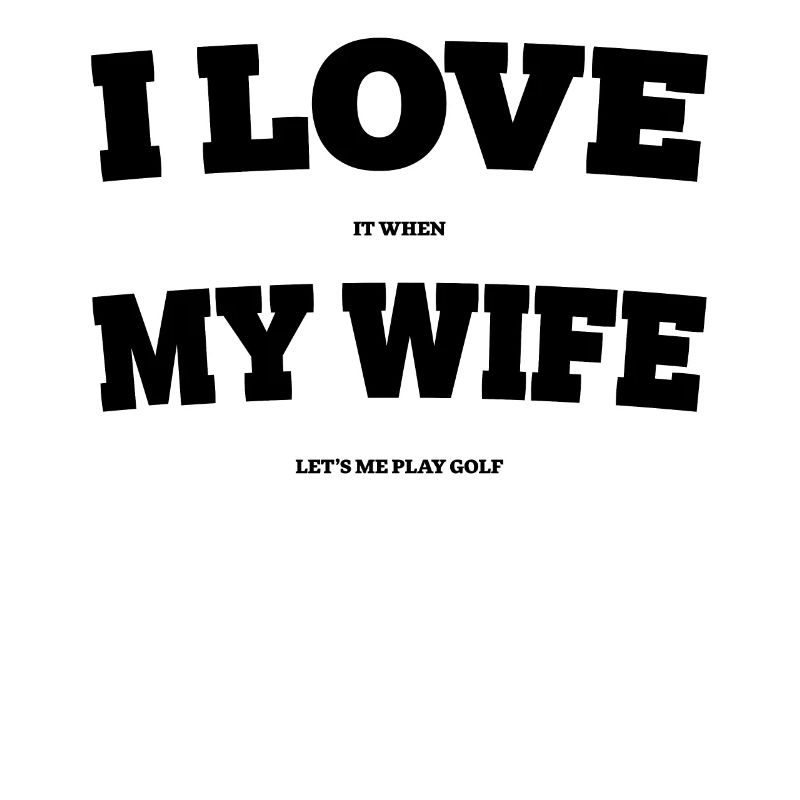 Golf Ehefrau Golfspieler Golftasche Ehemann Ball