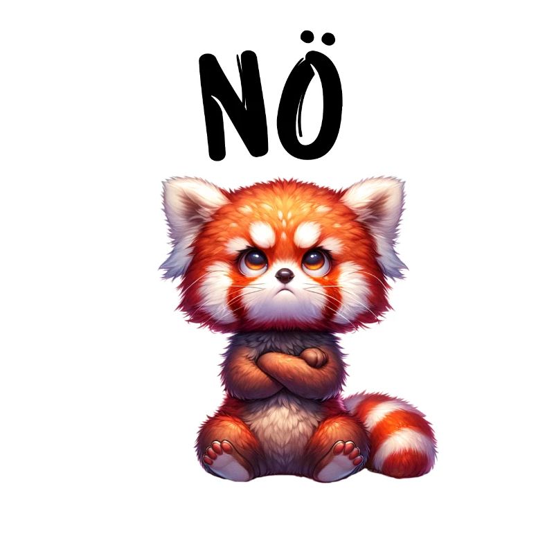 Red Panda Funny Saying Nope Fire Fox
