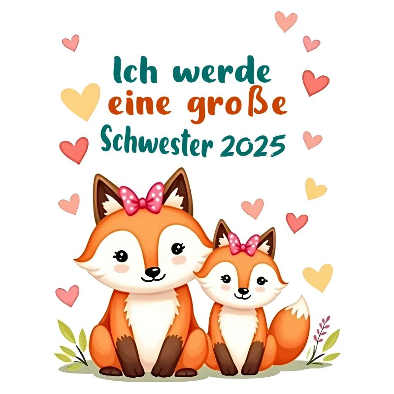 Füchse Design - Bald große Schwester
