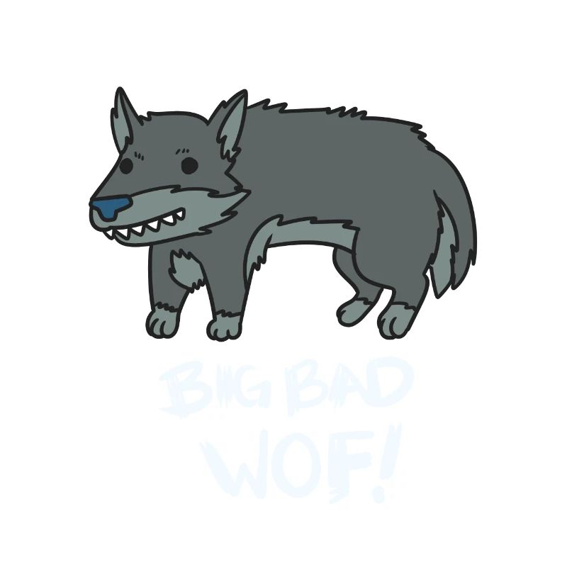 Wolf Cartoon Comic Rudel Beute Geschenk Idee Wild