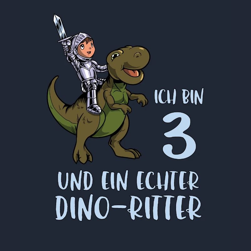Geburtstagsshirt Dino Ritter - 3 Geburtstag Junge