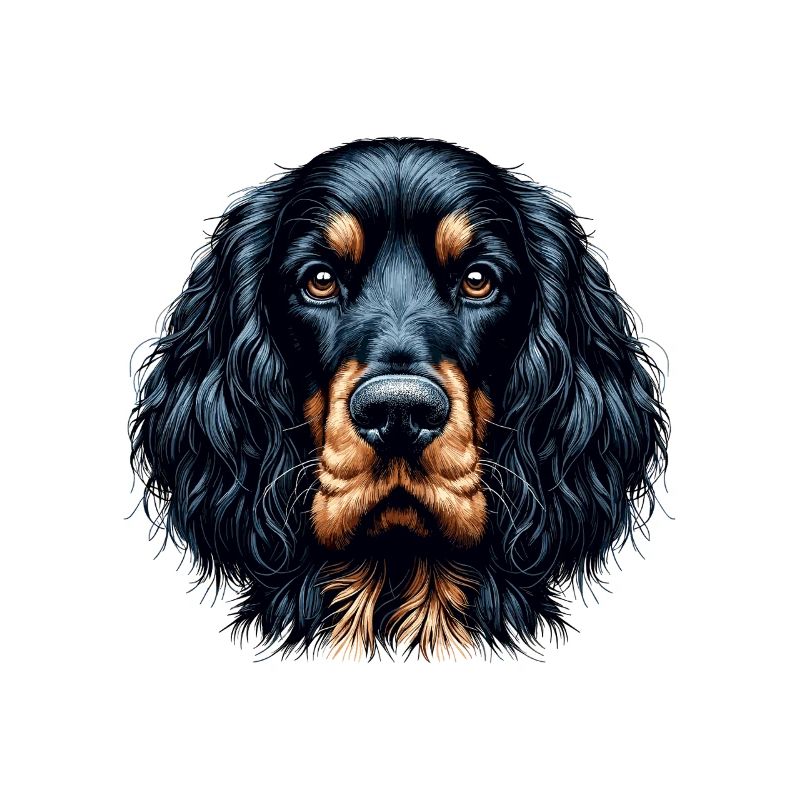 Dog Face - Gordon Setter