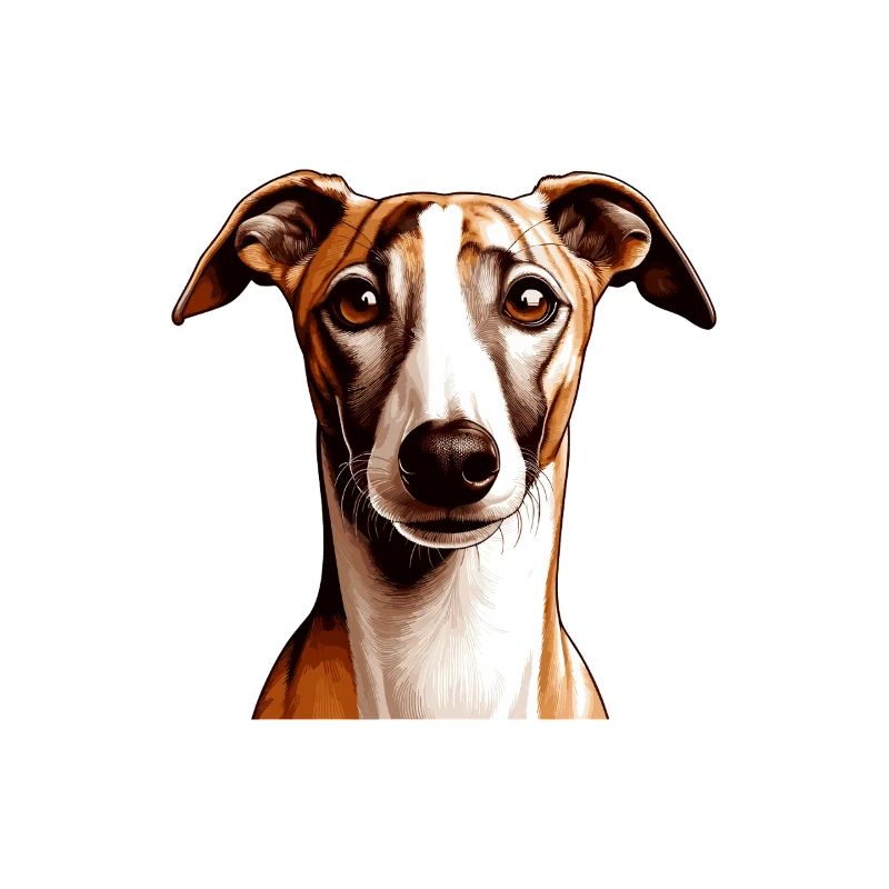 Visage de chien - Whippet