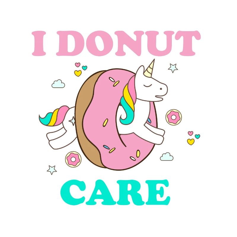 Donuts Essen Regenbogen Einhorn Pony Logo