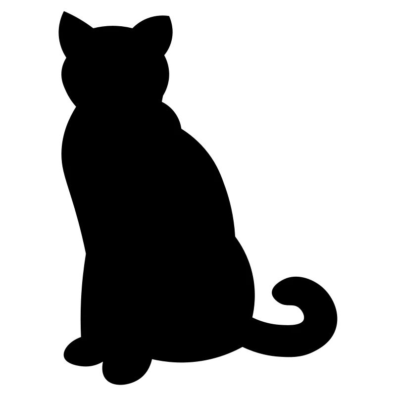 Chat noir simple - chat noir simple