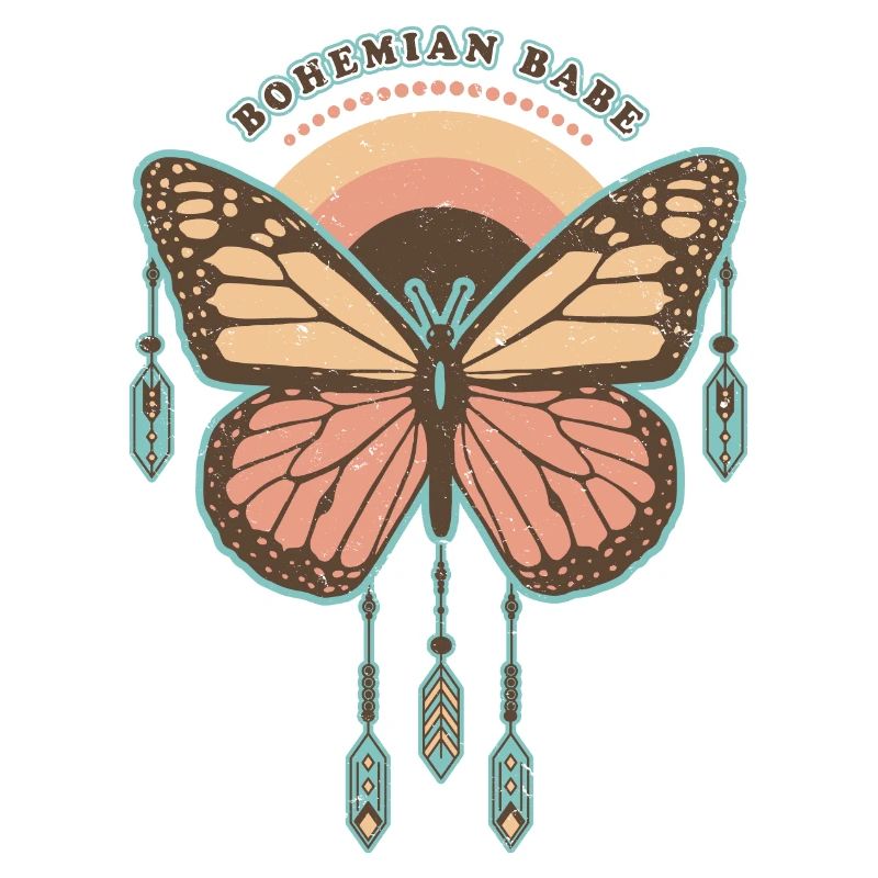Bohemian Babe - Papillon Boho Rétro