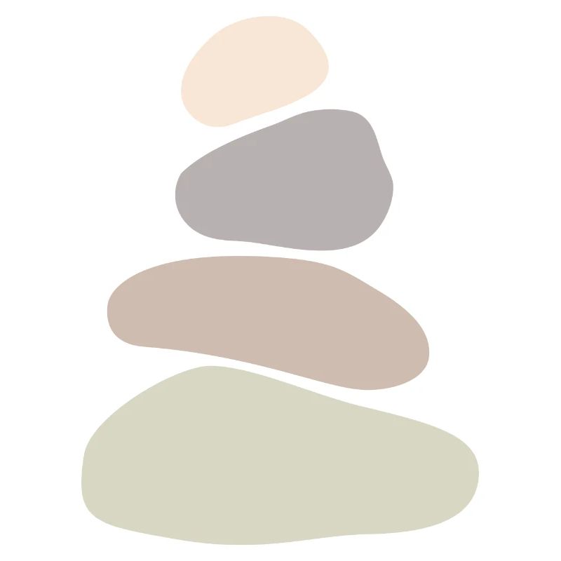Calming Stone Stack Wall Art – Minimalist Zen