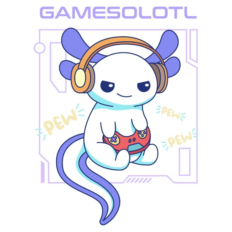 Gamesolotl Word Pun Design for Axolotl Lovers
