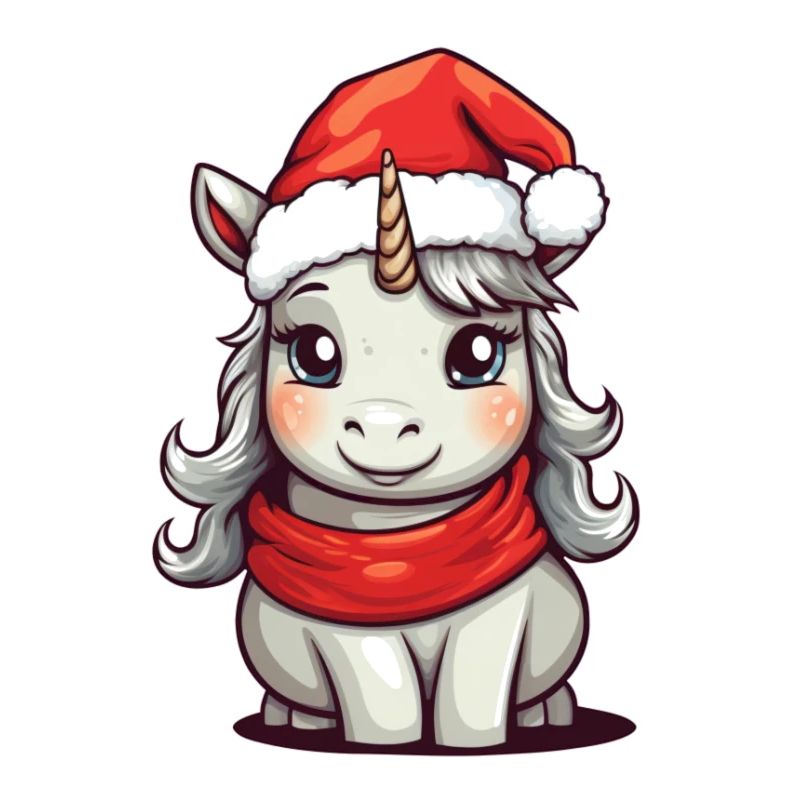 Weihnachtsmann-Einhorn