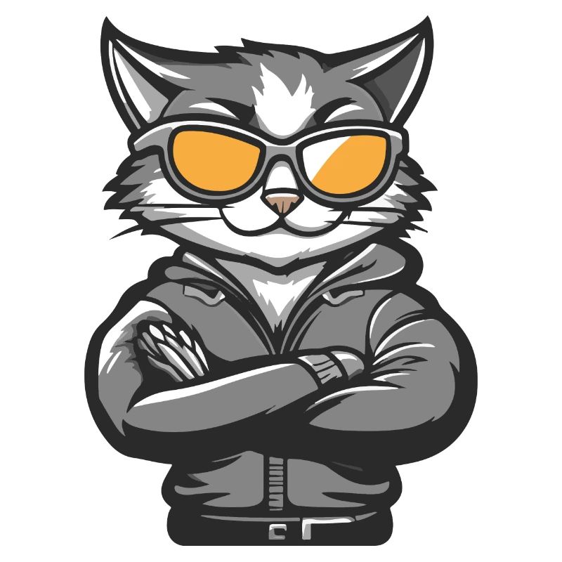 Chat Bande Dessinée Cool