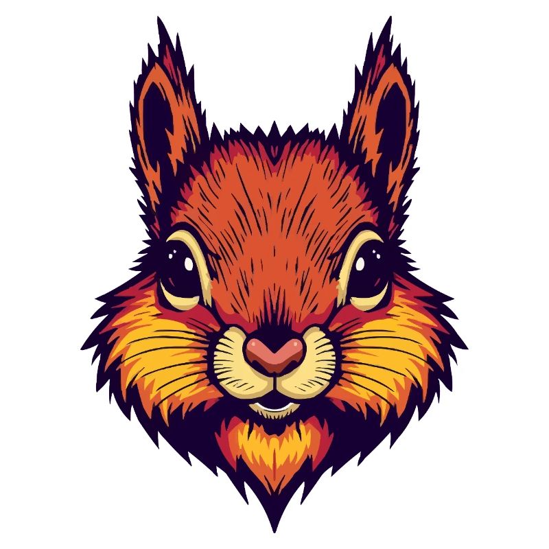 Leuchtend herbstliches Eichhörnchen 