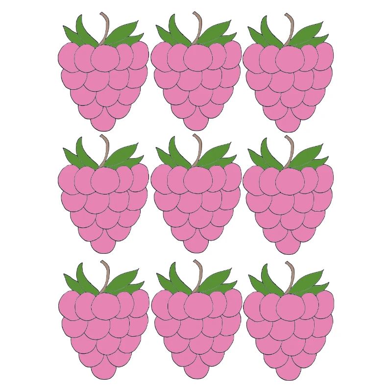 Raspberry Grid Pattern