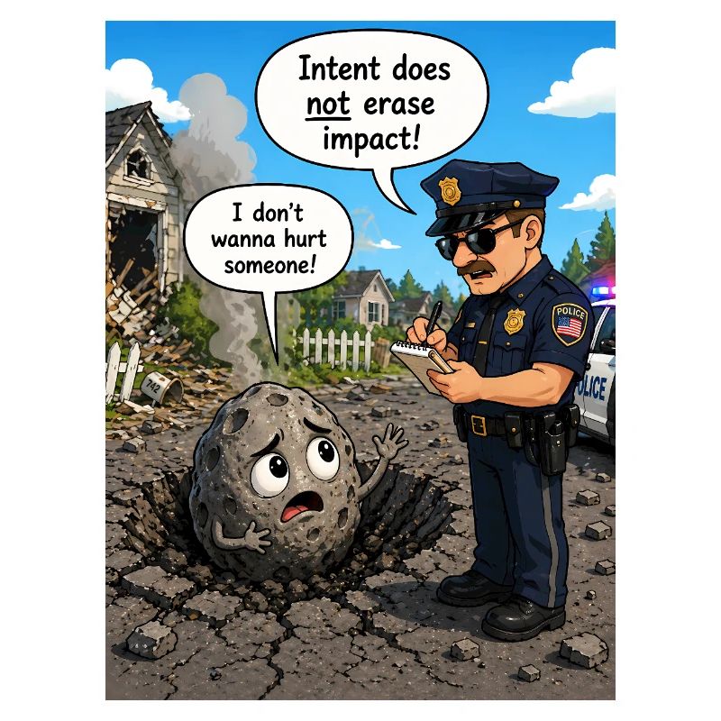 Intention does not cancel out the effect