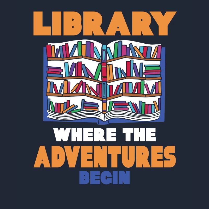 Library Where the Adventures Begin - Colored