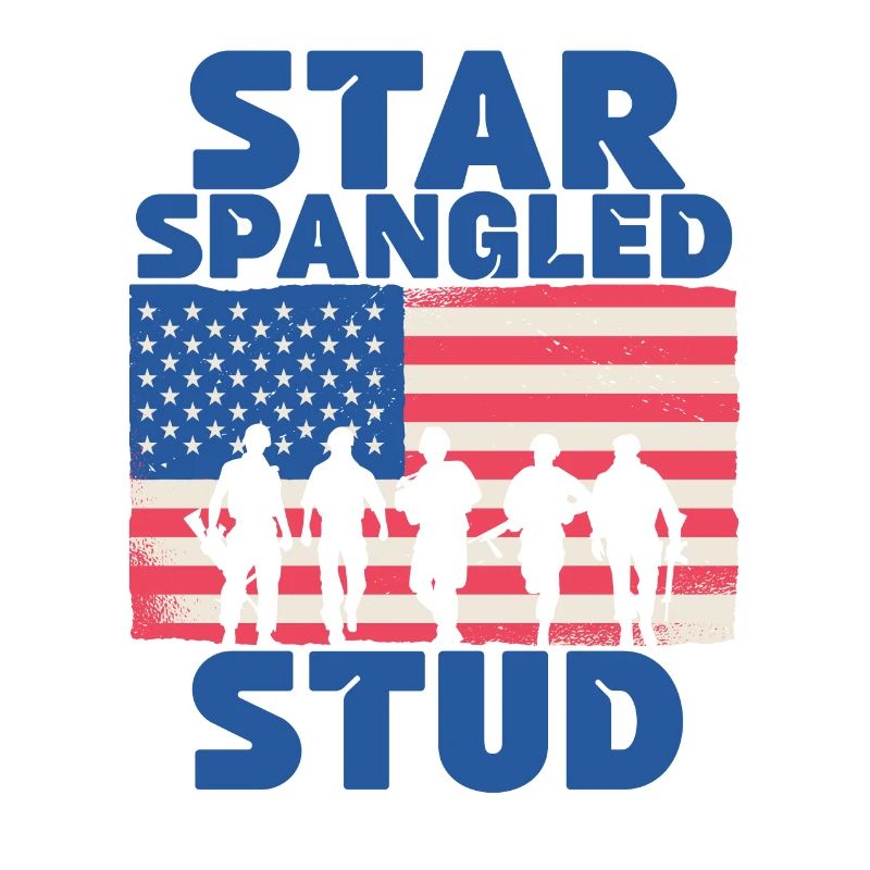 Star Spangled Stud Signe de paix Drapeau des États-Unis