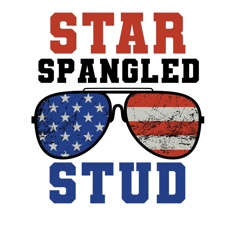 Star Spangled Stud Signe de paix Drapeau des États-Unis