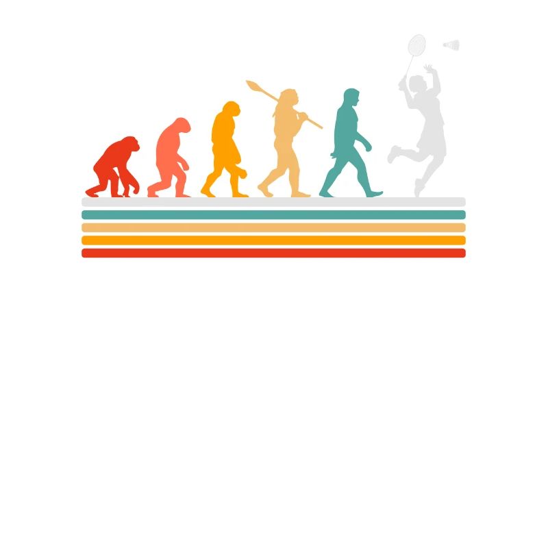 Entwicklung des Badminton Spielers Evolution