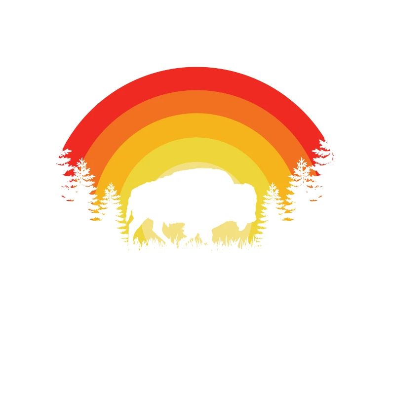 Do Not Pet the Fluffy Cows Bison Sunset
