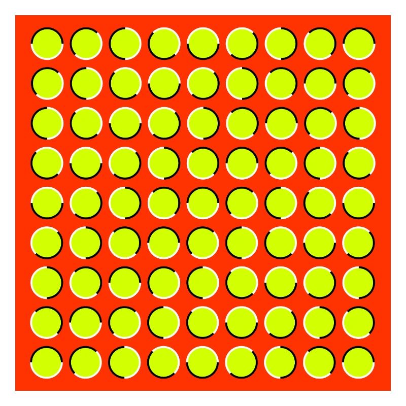 optical illusion - moving circles