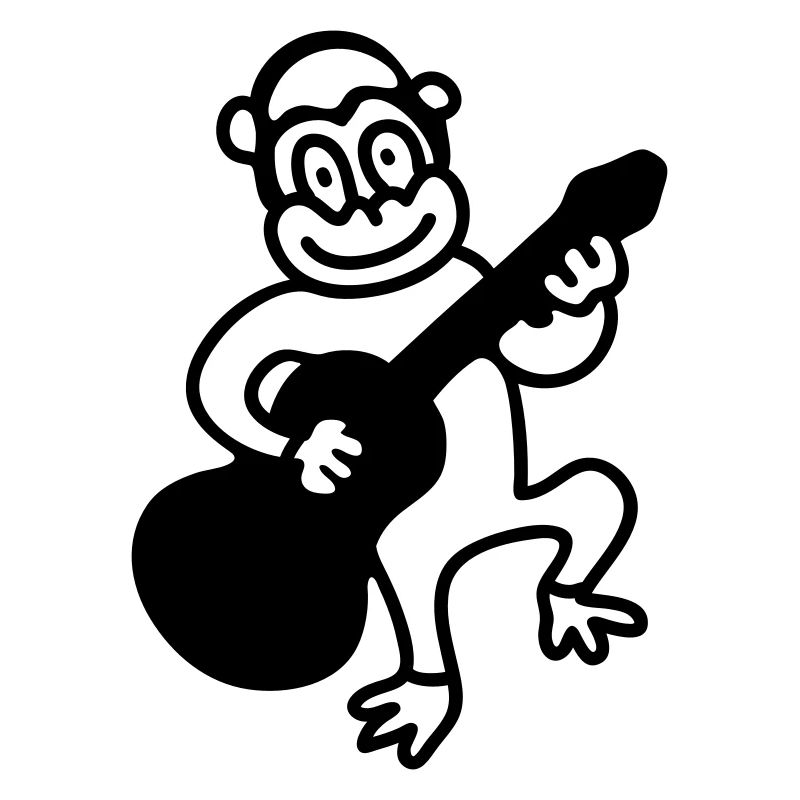 Monkey plays guitar - Line